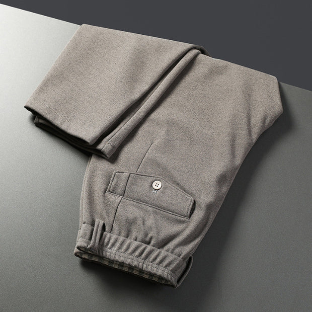 Men's Business Woolen Straight Casual Pants