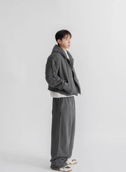 Vintage Hooded Cardigan Sweatshirt Jacket