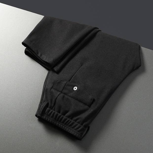 Men's Business Woolen Straight Casual Pants