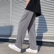 Striped Ice Silk Leggings Men's Summer Thin