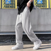 Striped Ice Silk Leggings Men's Summer Thin