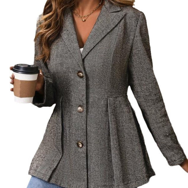 Women's Coarse Flower Slim-fit Fashion Blazer