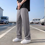 Striped Ice Silk Leggings Men's Summer Thin