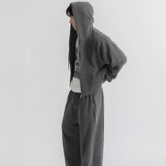 Vintage Hooded Cardigan Sweatshirt Jacket