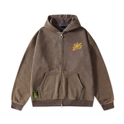 Autumn And Winter Fleece-lined Vintage Chinese Style Embroidered Hoodie
