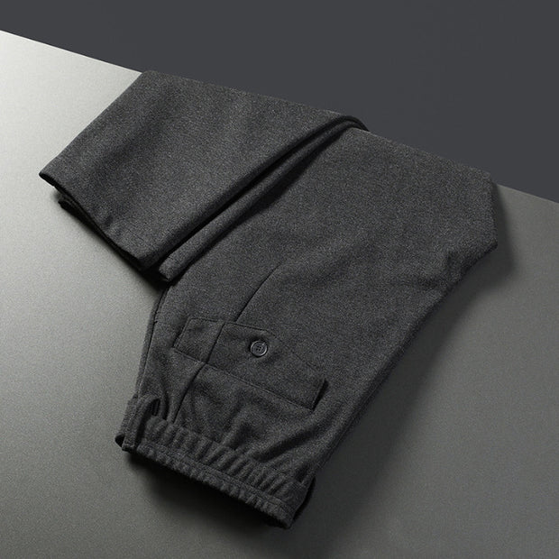 Men's Business Woolen Straight Casual Pants