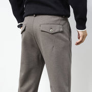 Men's Business Woolen Straight Casual Pants