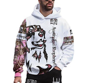 Spring 3D Printed Hooded Long Sleeve Sweater