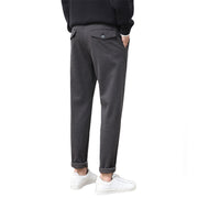 Men's Business Woolen Straight Casual Pants